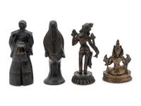Four Asian Bronze Figures
