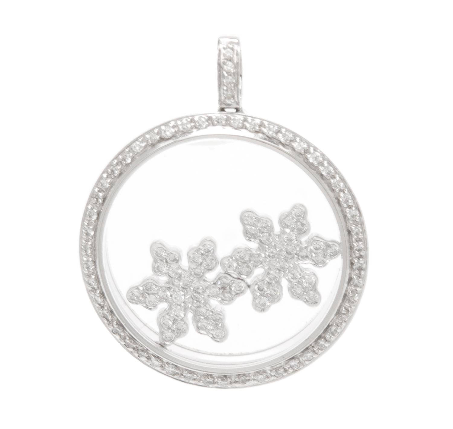 An 18 Karat White Gold and Diamond Pendant, 5.65 dwts.