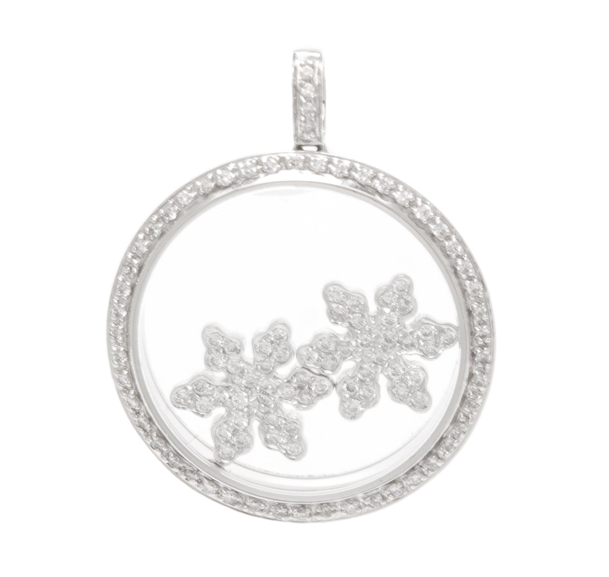 An 18 Karat White Gold and Diamond Pendant, 5.65 dwts.