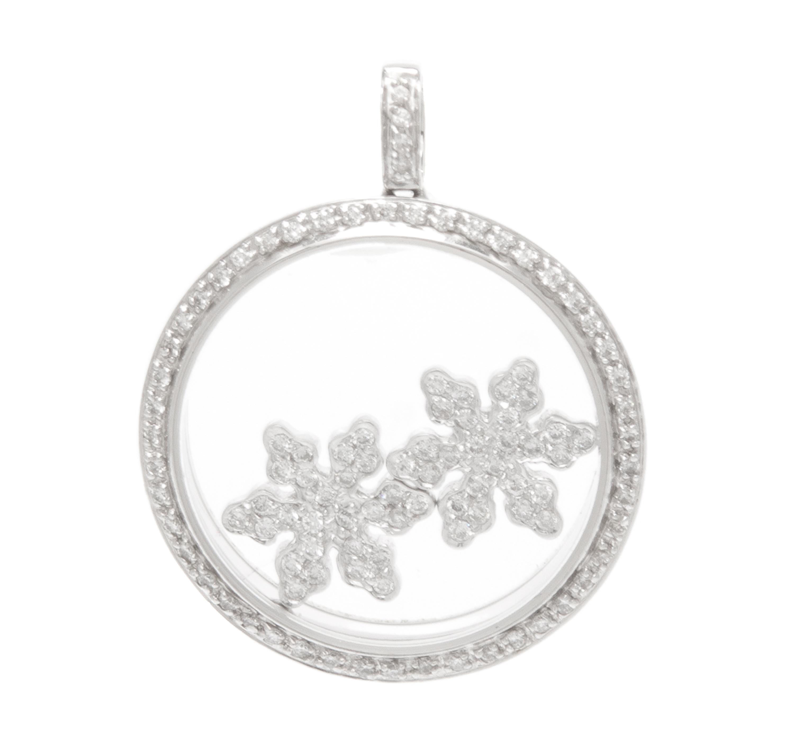 An 18 Karat White Gold and Diamond Pendant, 5.65 dwts.