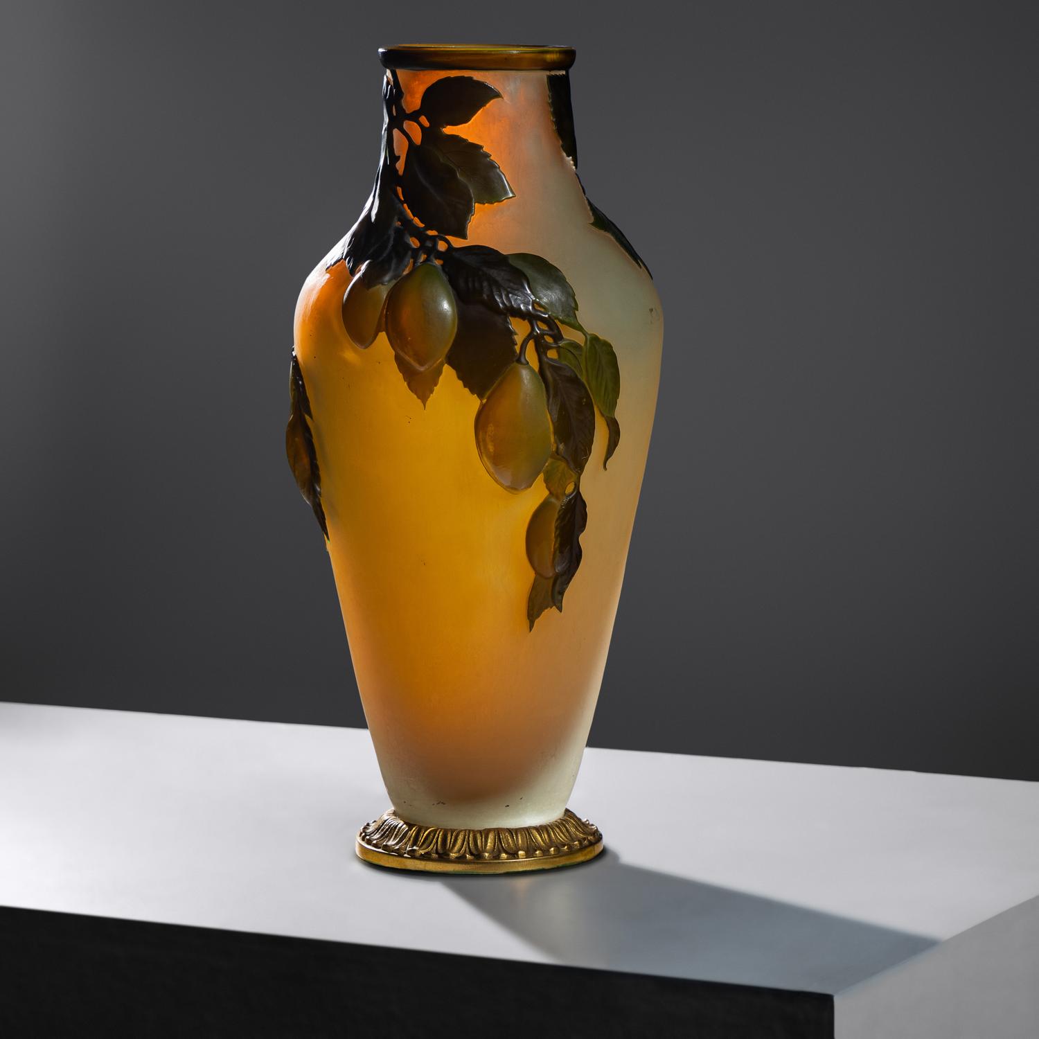 Plum Soufflé Vase, c. 1920
