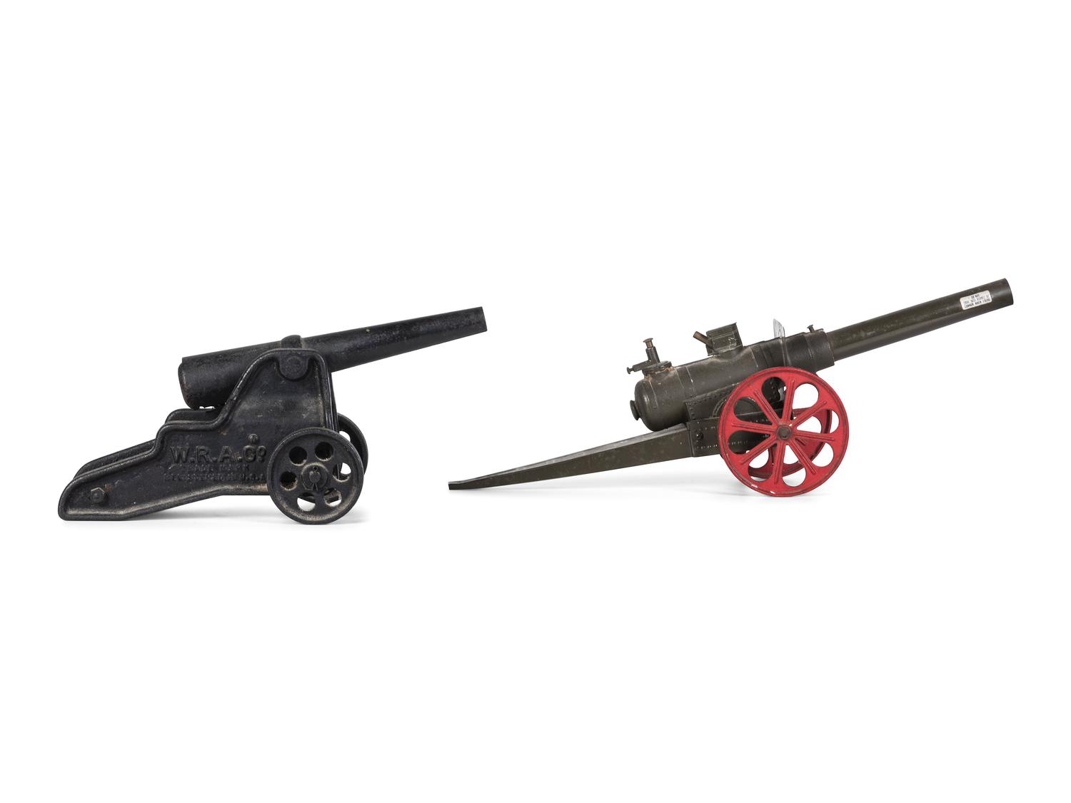 Two Cast Iron Signal Cannons