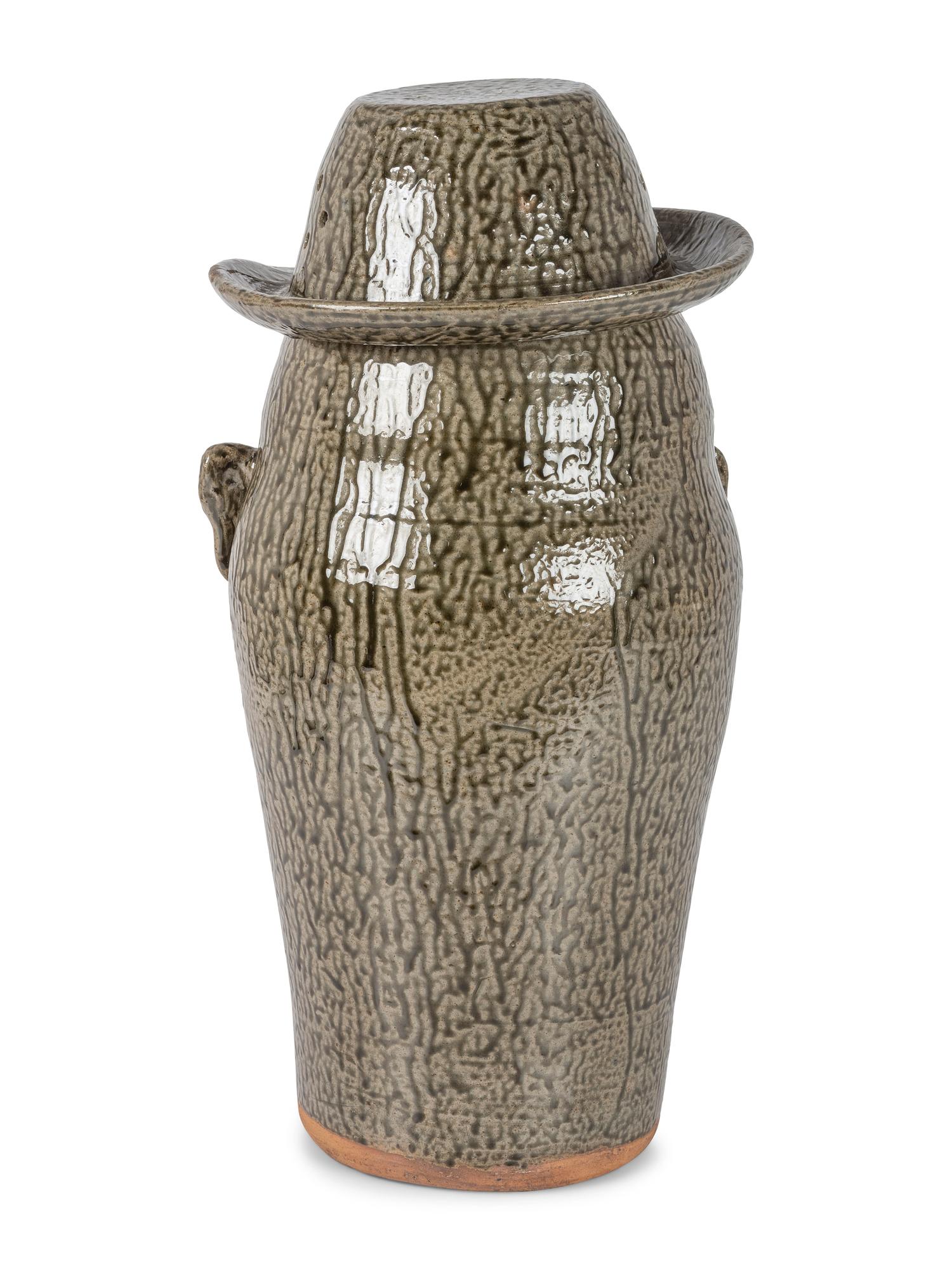 A Cleater and Billie Meaders Stoneware Face Jug