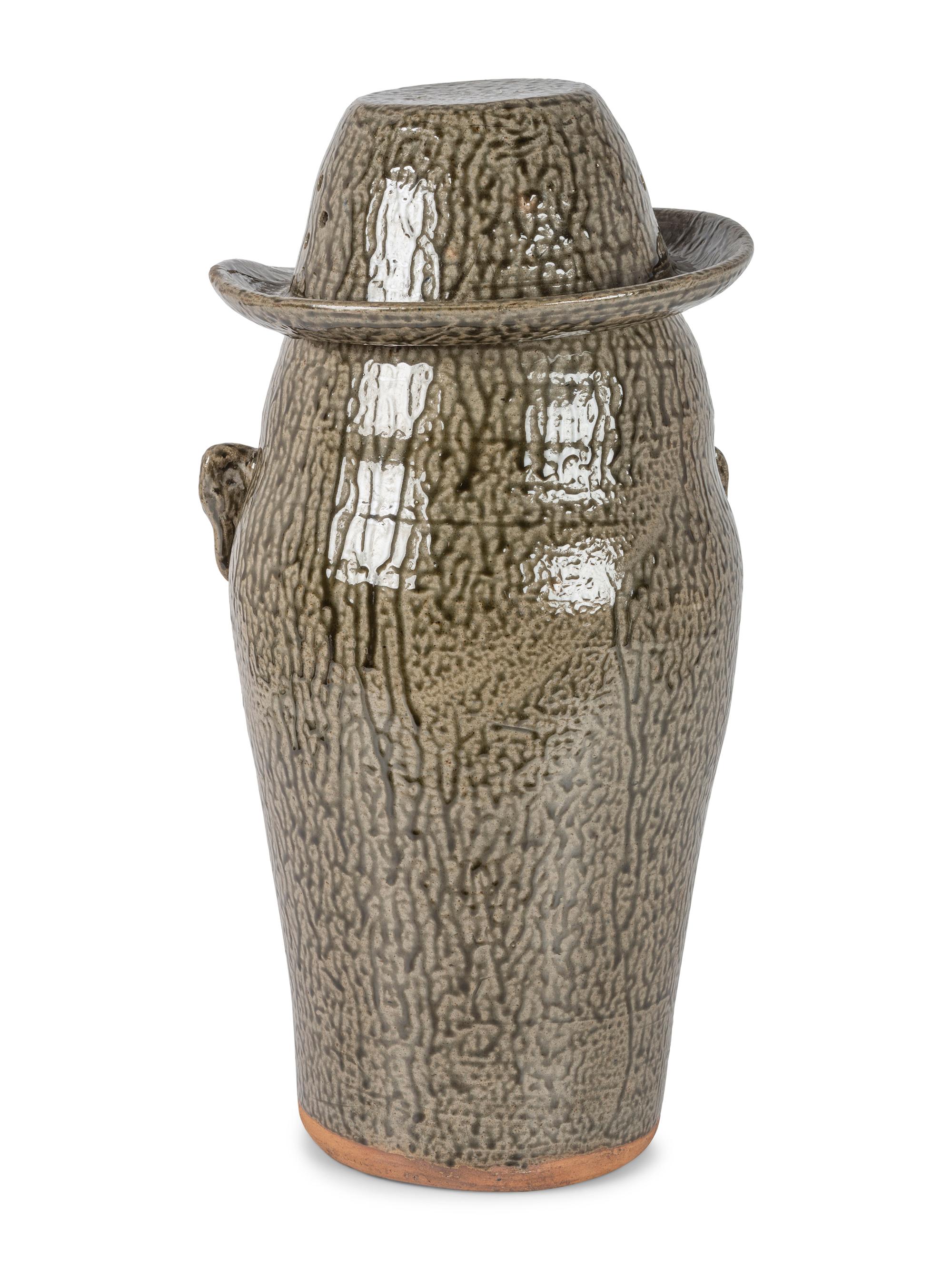 A Cleater and Billie Meaders Stoneware Face Jug