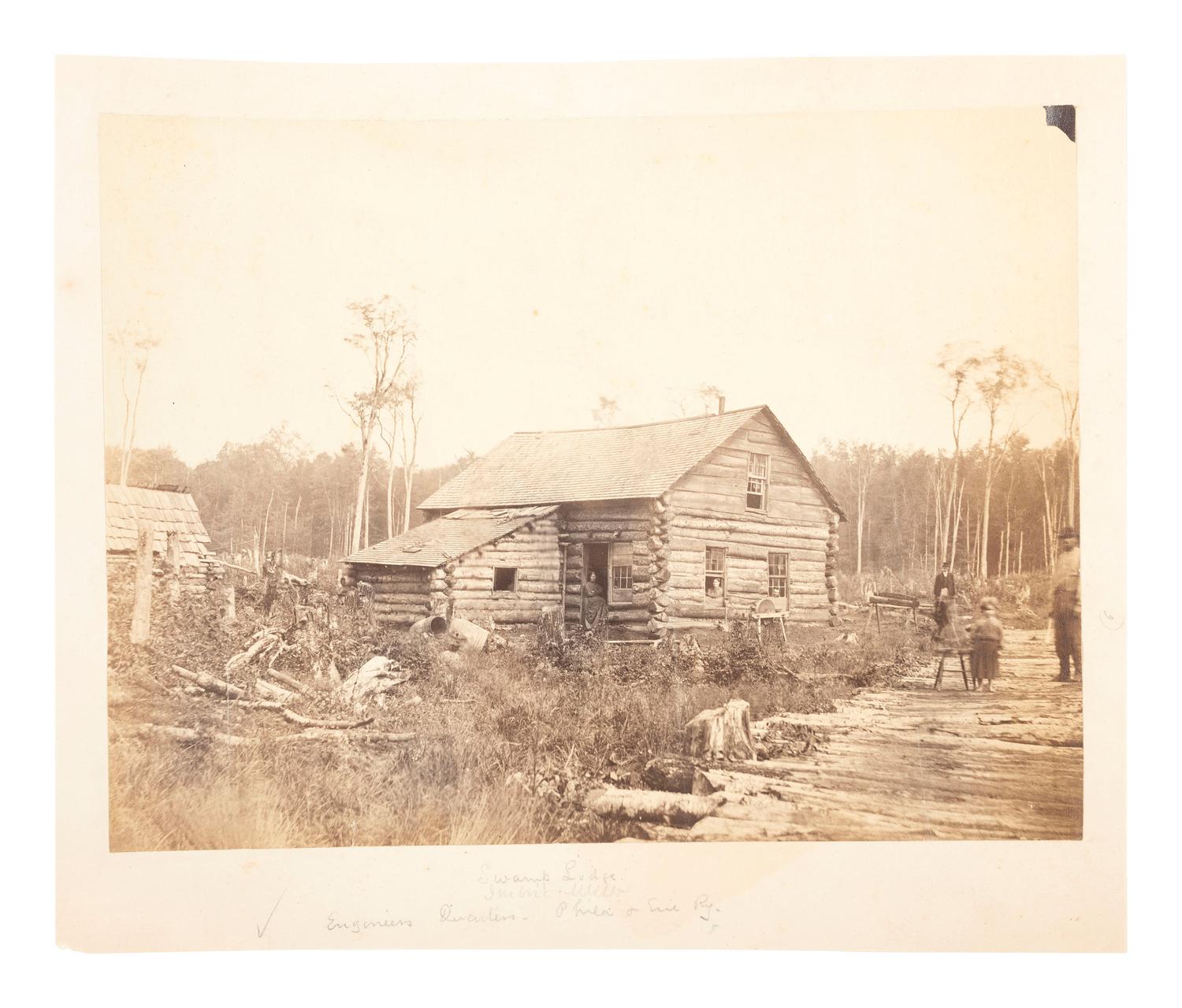 Pennsylvania A pair of albumen photographs of Western Pennsylvania oil region towns, incl. view of Main Street in Parker's Landing. Ca 1880.