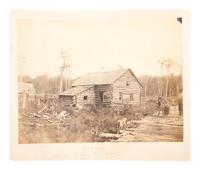 Pennsylvania A pair of albumen photographs of Western Pennsylvania oil region towns, incl. view of Main Street in Parker's Landing. Ca 1880.