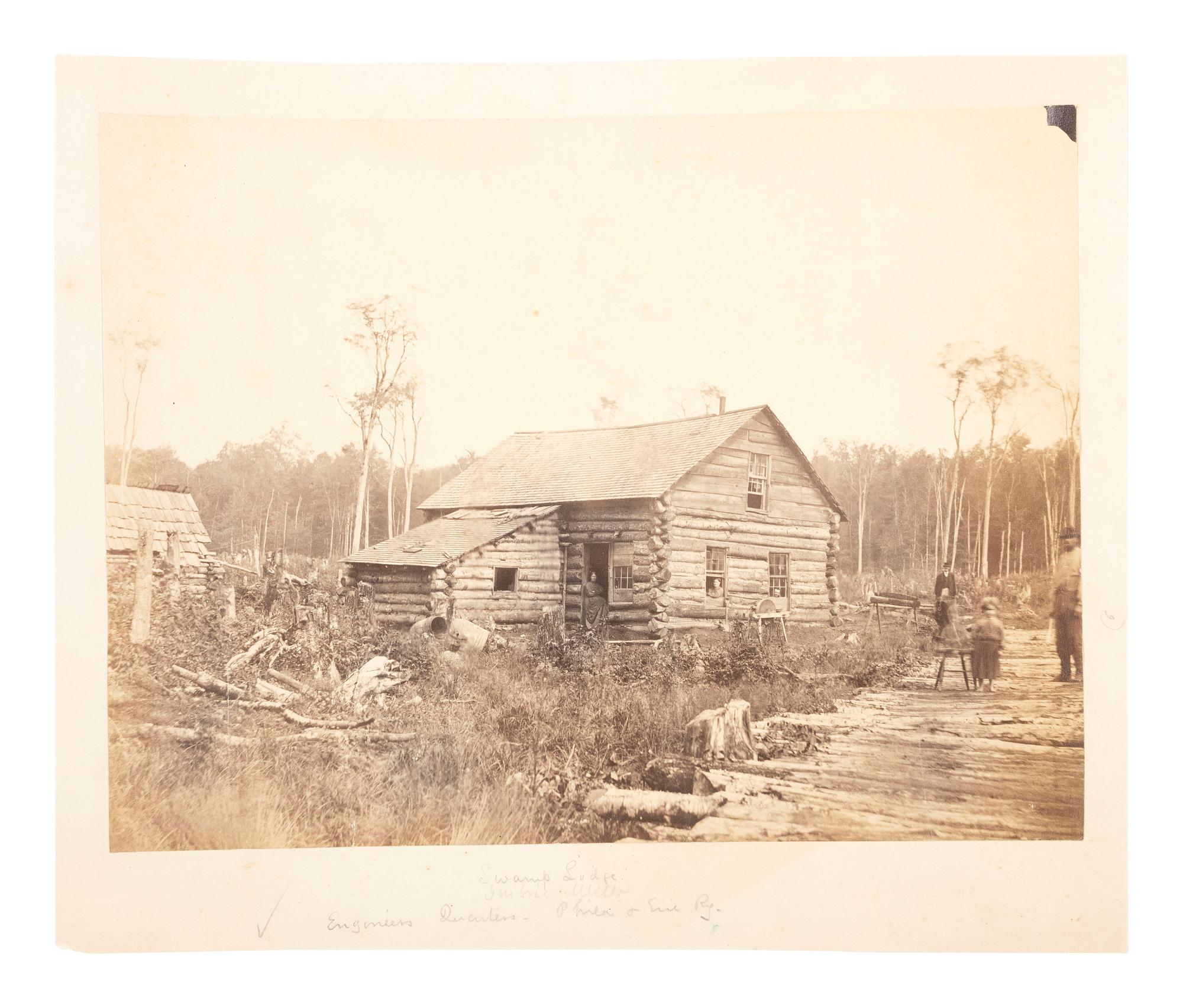 Pennsylvania A pair of albumen photographs of Western Pennsylvania oil region towns, incl. view of Main Street in Parker's Landing. Ca 1880.