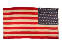 [FLAGS & PATRIOTIC TEXTILES]. 43-star American flag. Ca 1890.