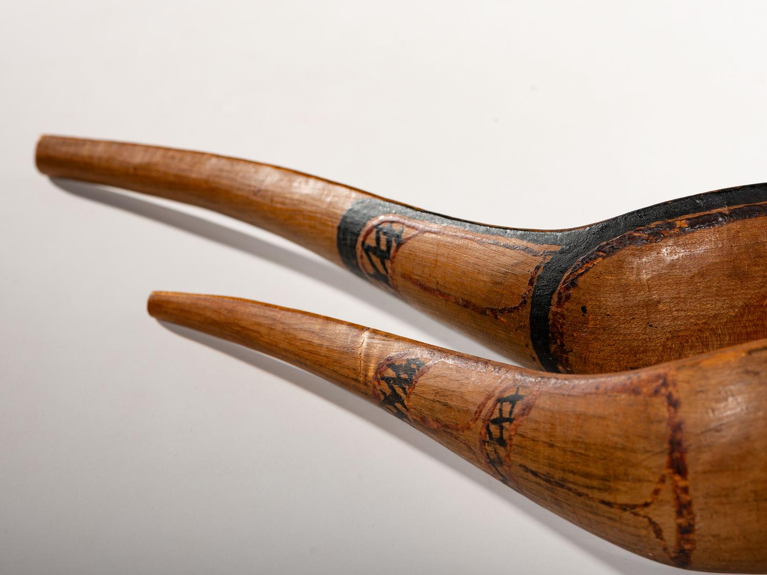 Northwest Coast Painted Wood Spoons