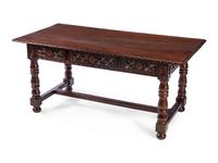 A Spanish Renaissance Revival Oak Refectory Table