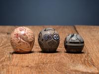 Miniature Sgraffito Pottery, with Hunters and Warriors