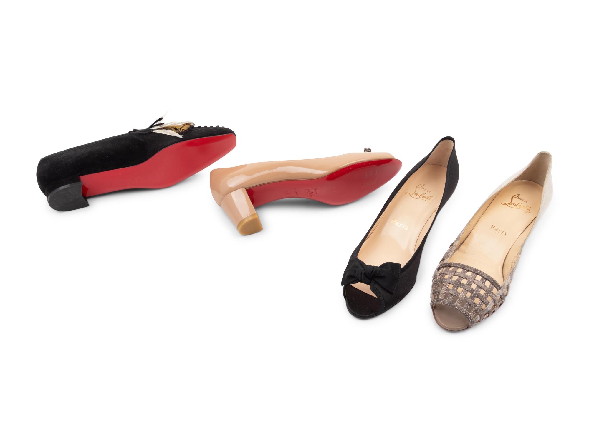 Four Pairs of Christian Louboutin Shoes