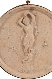 A Pair of Italian Grand Tour Style Iron Mounted Marble Plaques