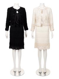 Two Oscar de la Renta Two-Piece Skirt Suits, Summer 2010
