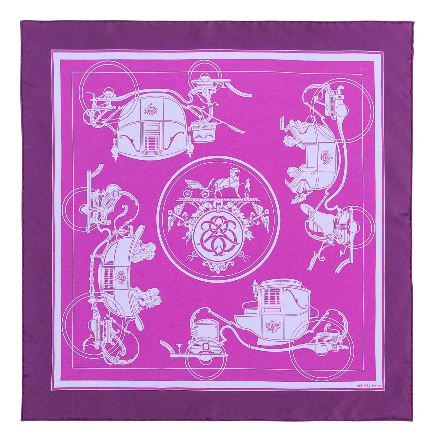 Three Hermès 40cm Silk Scarf, Gavroche