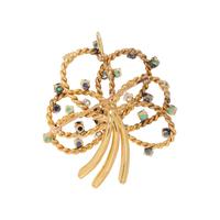 DIAMOND AND MULTIGEM SPRAY PENDANT/BROOCH