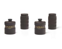 A Wedgwood Black Basalt Spice Set