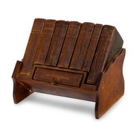 An Asprey and Co. Eight-Volume Table-Top Reference Library on Stand