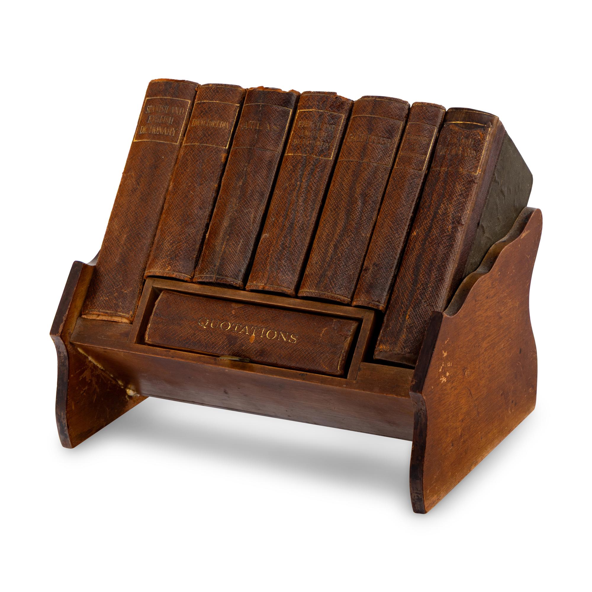 An Asprey and Co. Eight-Volume Table-Top Reference Library on Stand