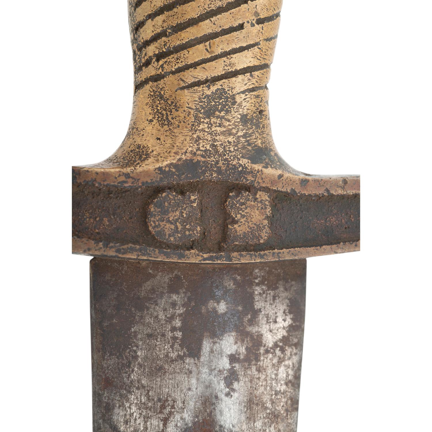 Confederate "CS and Star" Short Sword with Scabbard