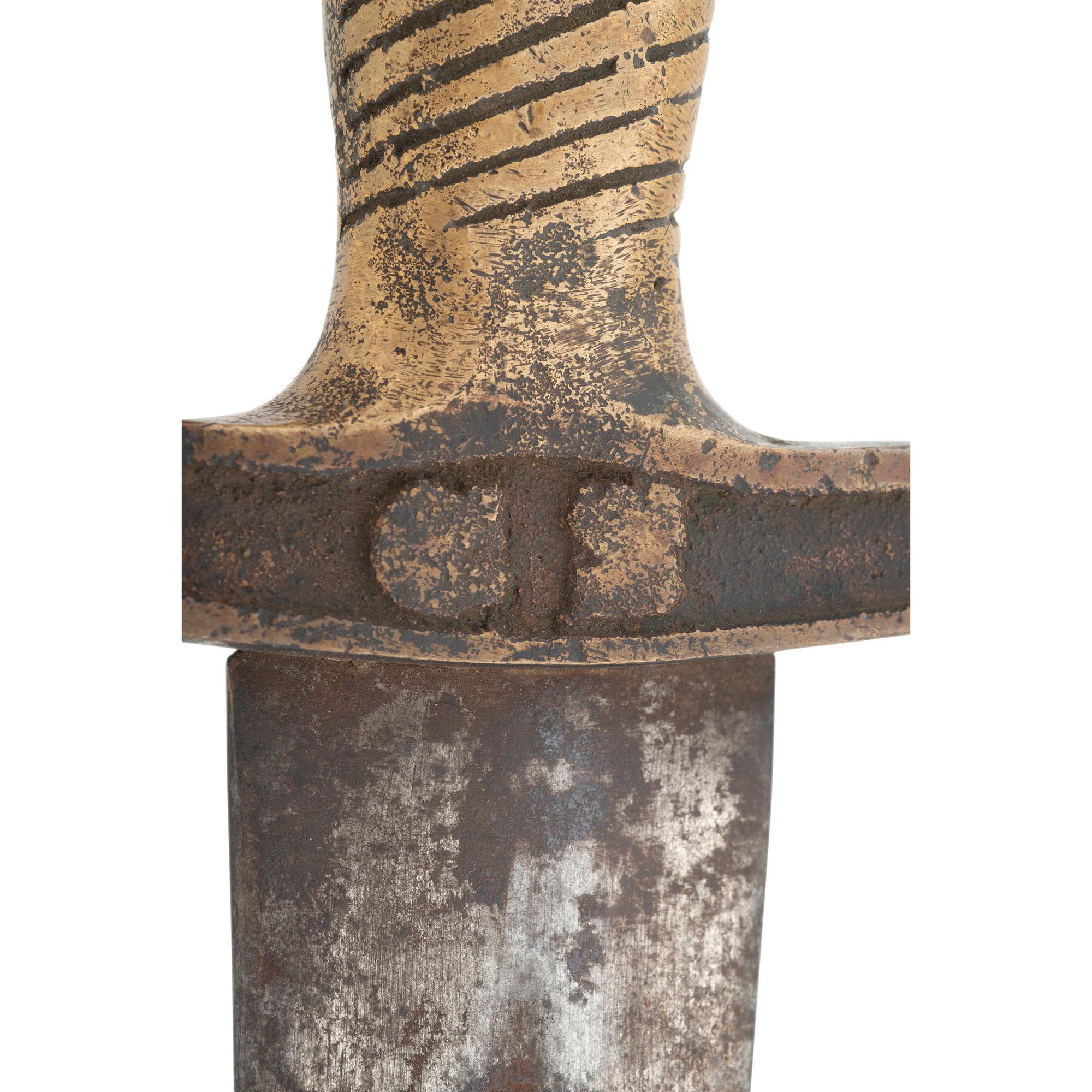 Confederate "CS and Star" Short Sword with Scabbard