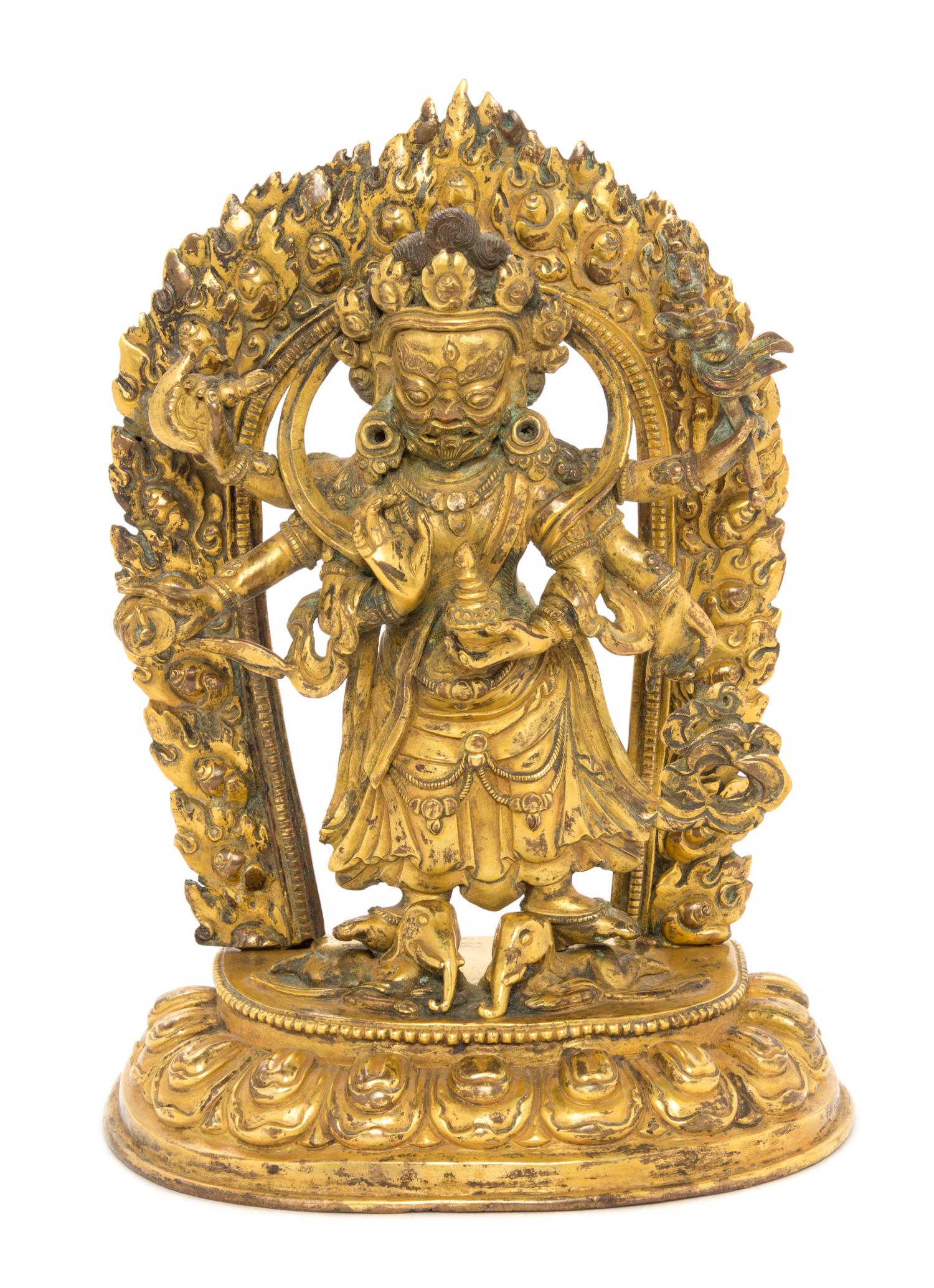 A Sino-Tibetan Gilt Bronze Figure of a Bodhisattva