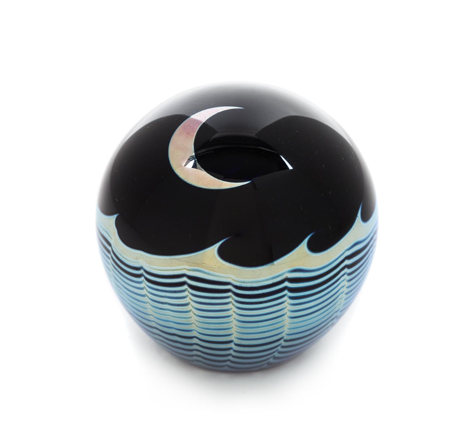 Correia Art Glass, Fountain Valley, California, a surface design paperweight