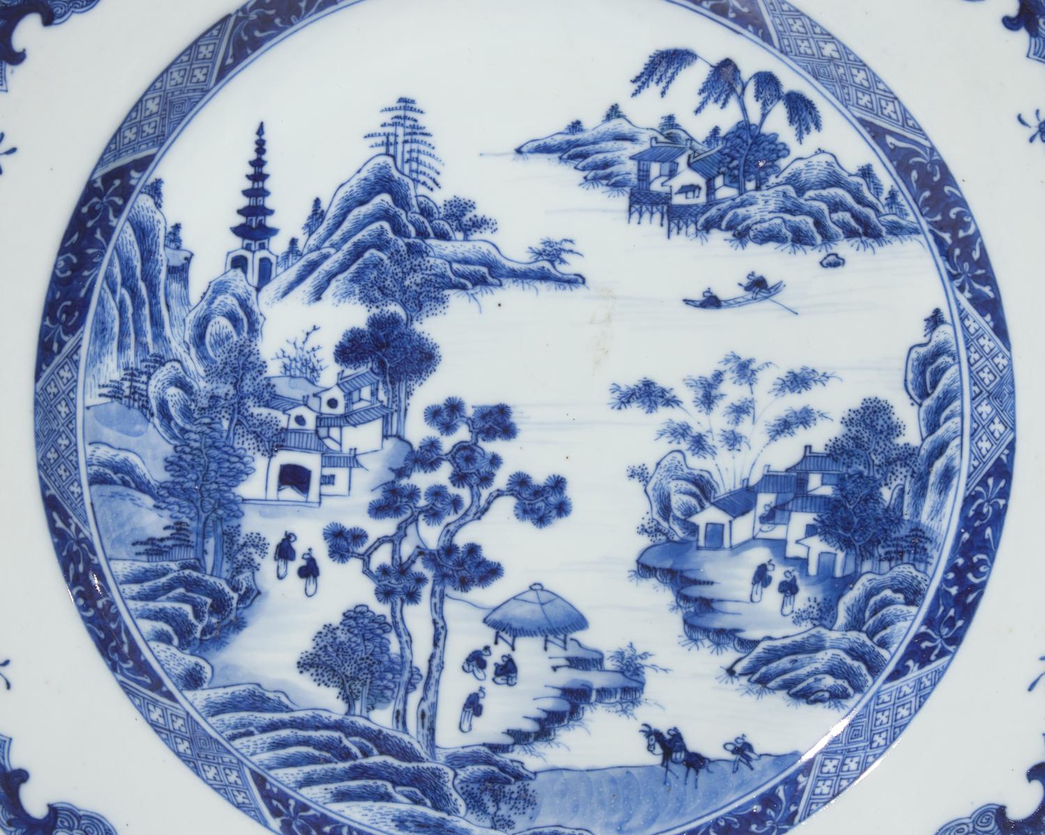 A group of three Chinese Export porcelain tablewares, 18th century