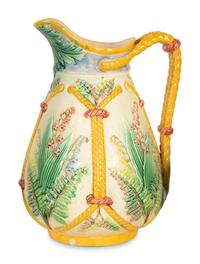 A Zsolnay Iridescent Art Pottery Cachepot and Two Majolica Table Articles — 19th/20th Century
