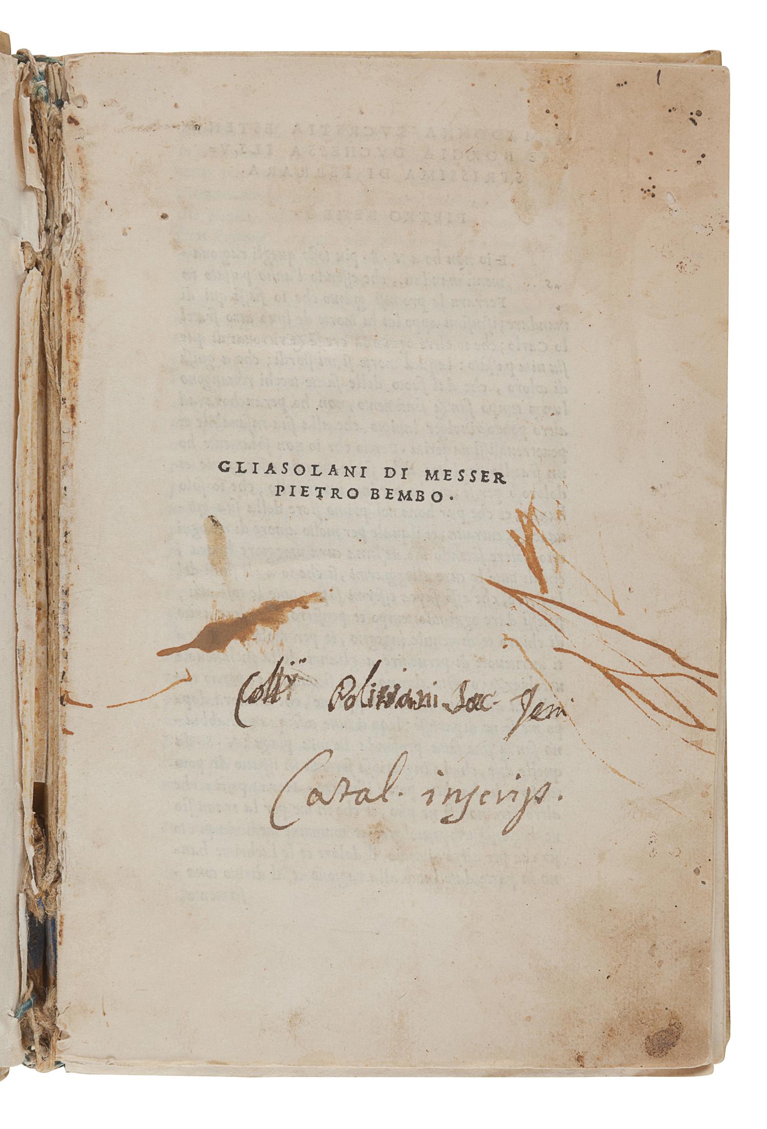 [16th CENTURY PRINTING - VENICE]. A group of 3 works, comprising: