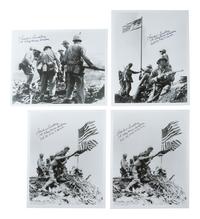 [WWII -- IWO JIMA]. Signatures of Iwo Jima veterans, incl. flag raiser Charles W. Lindberg.