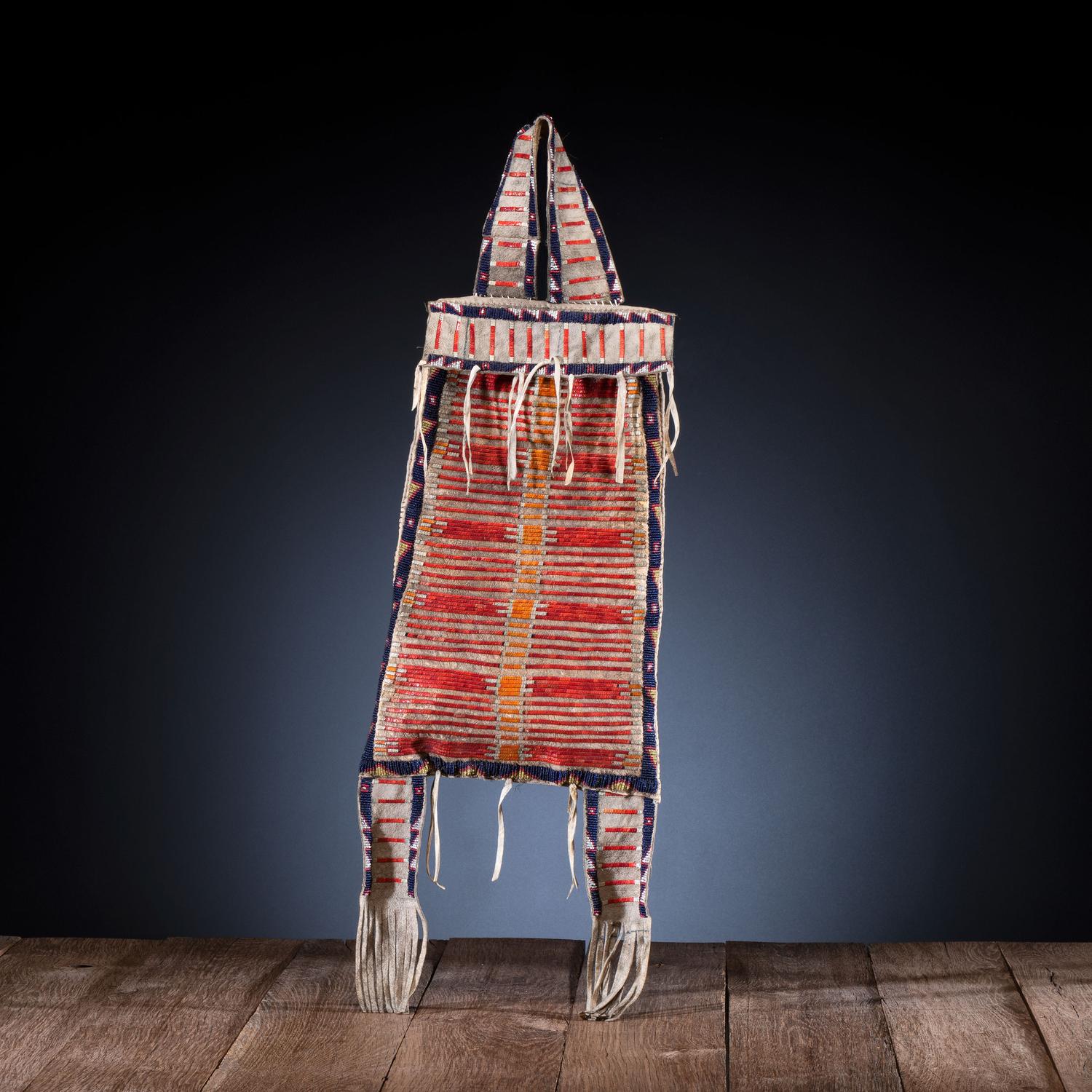 Sioux Beaded and Quilled Hide Bag