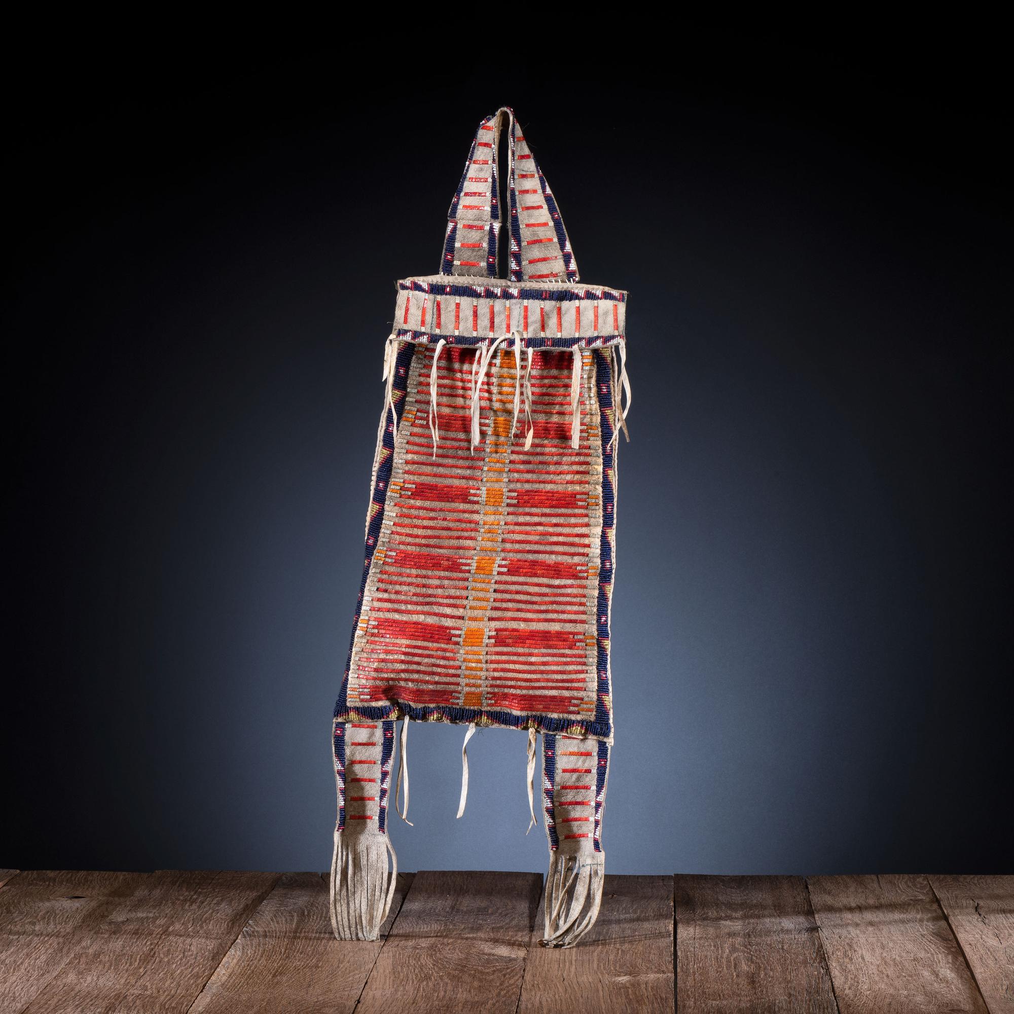 Sioux Beaded and Quilled Hide Bag