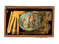 A Polychrome Painted German Singing Bird Box