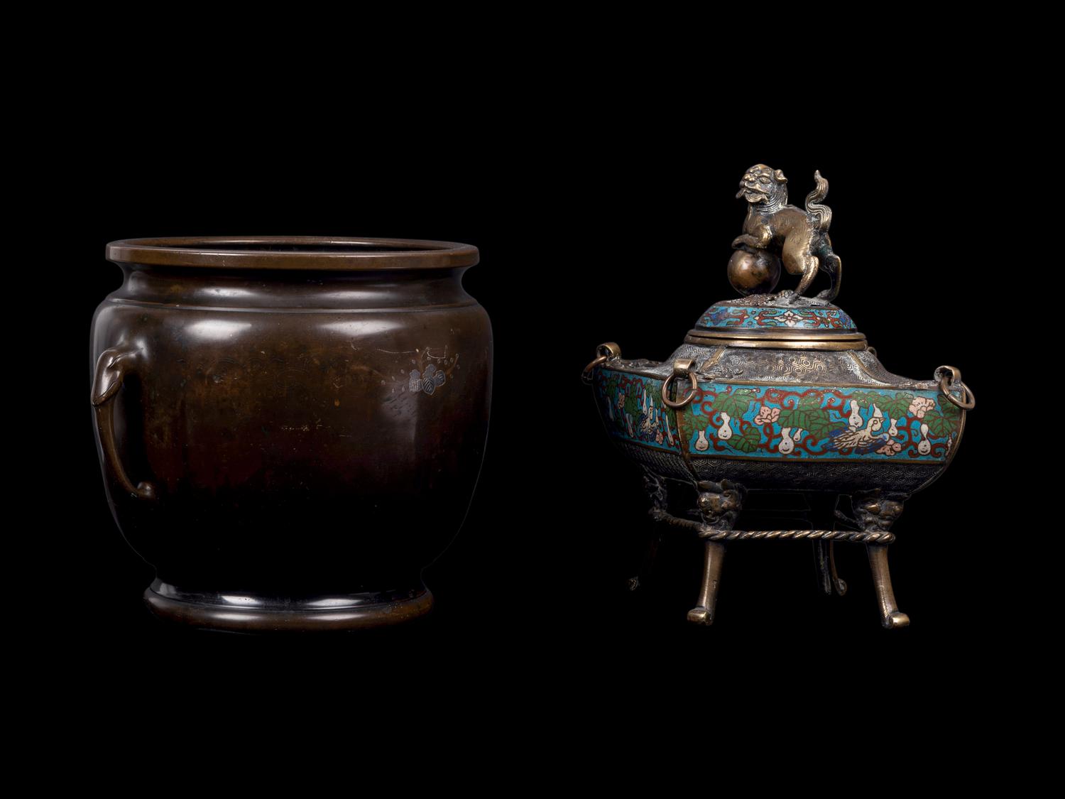Two Japanese Bronze Articles