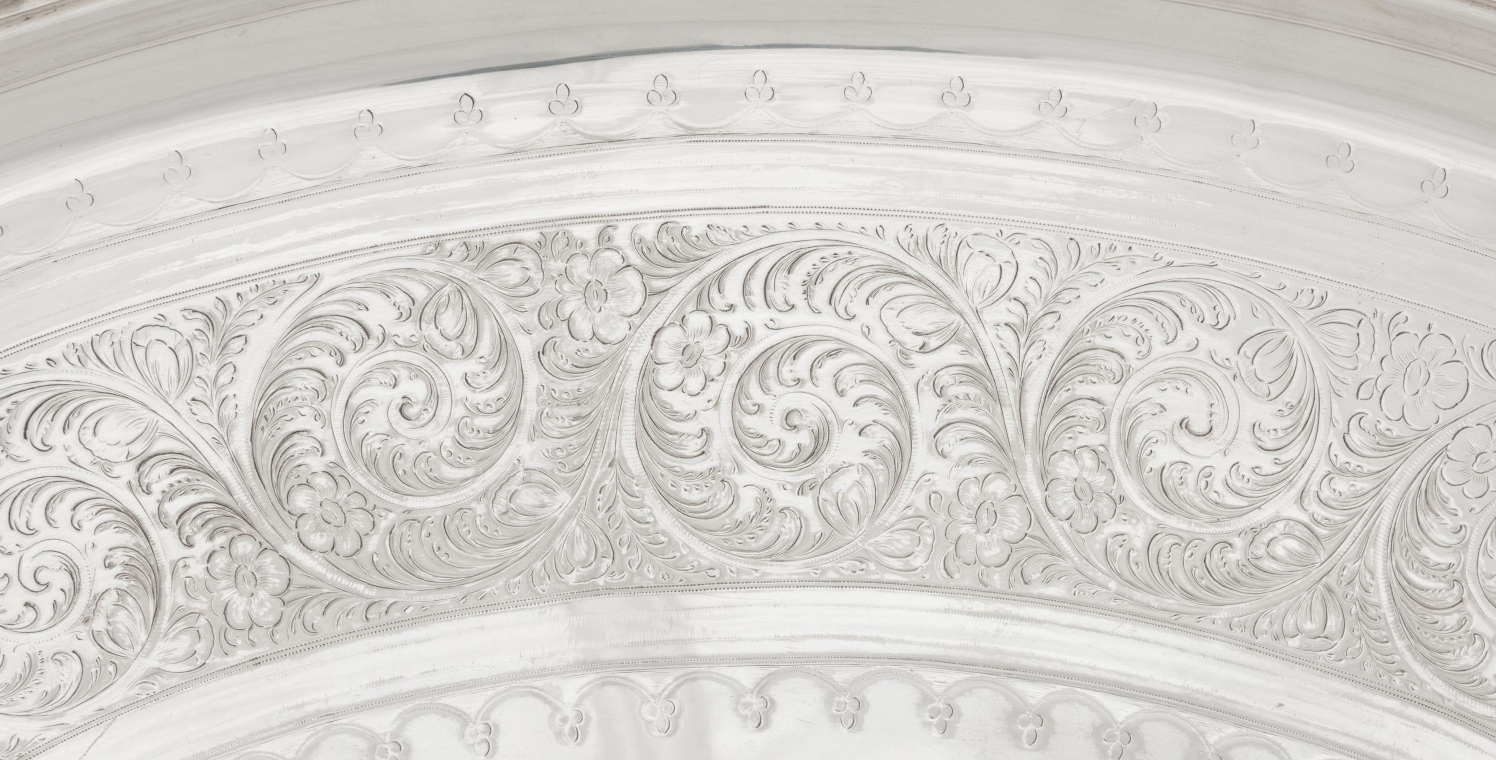 Two Victorian Silver-Plate Trays