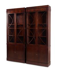 A Pair of Custom Walnut Bookcases