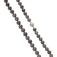 CULTURED TAHITIAN PEARL AND DIAMOND NECKLACE
