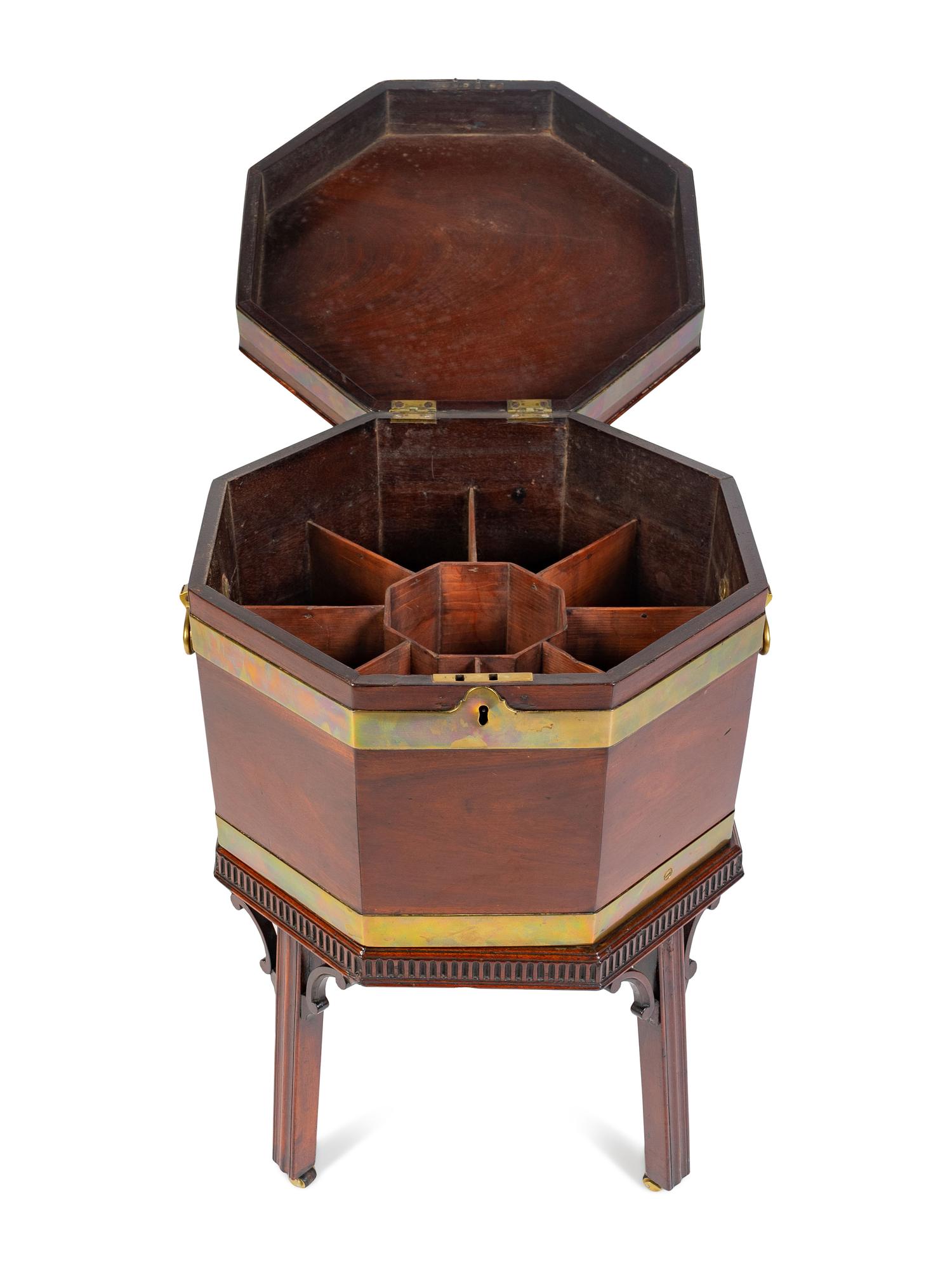 A George III Mahogany Octagonal Cellarette Circa 1780