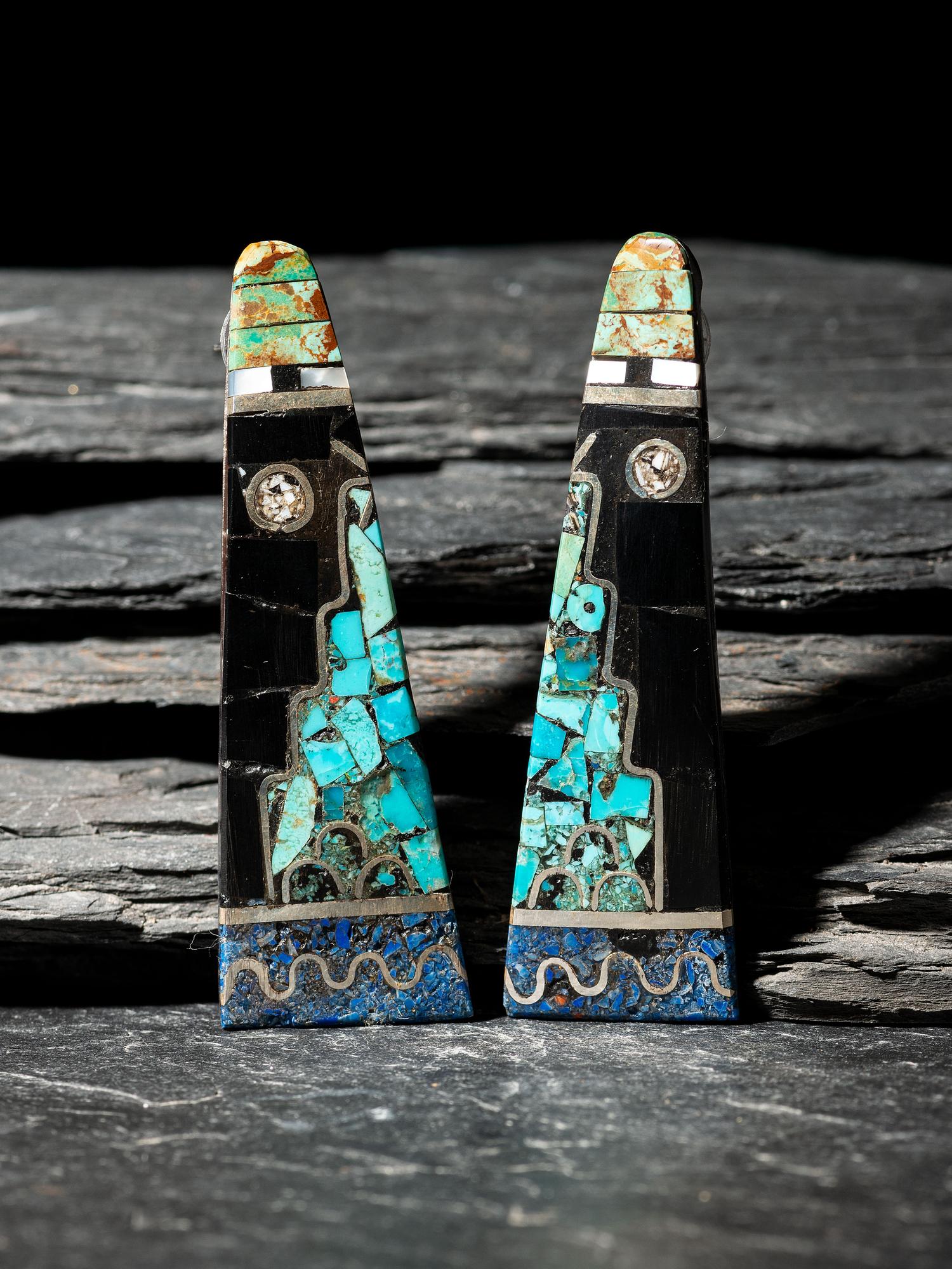 Mosaic Inlay Post Earrings