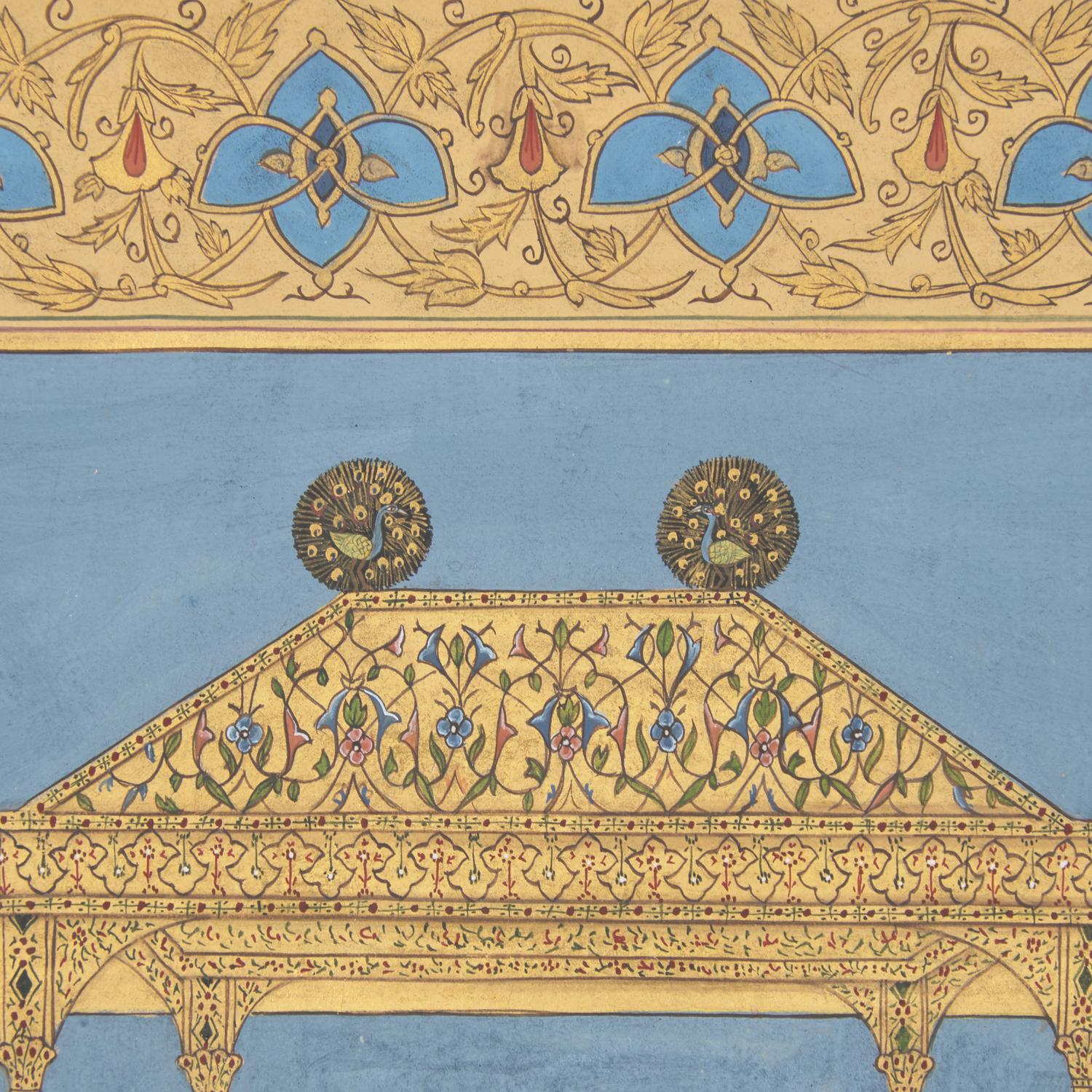 A Painting of Emperor Shah Jahan Seated on the Peacock Throne, North India, 20th Century