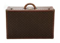A Louis Vuitton Monogram Canvas Hard-sided Suitcase, 27 1/2 x 18 x 8 inches.