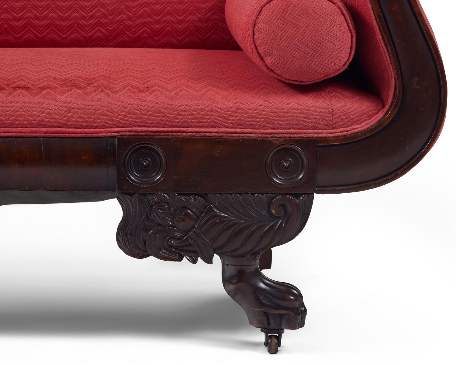 A Classical Carved Mahogany Sofa