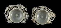 A Pair of Chinese Pale Celadon Jade Brush Washers, Xi