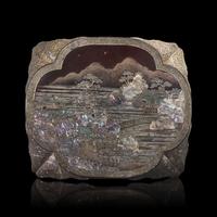 A Japanese or Ryuku Islands Mother of Pearl Inlaid Stand, Edo-Meiji Period