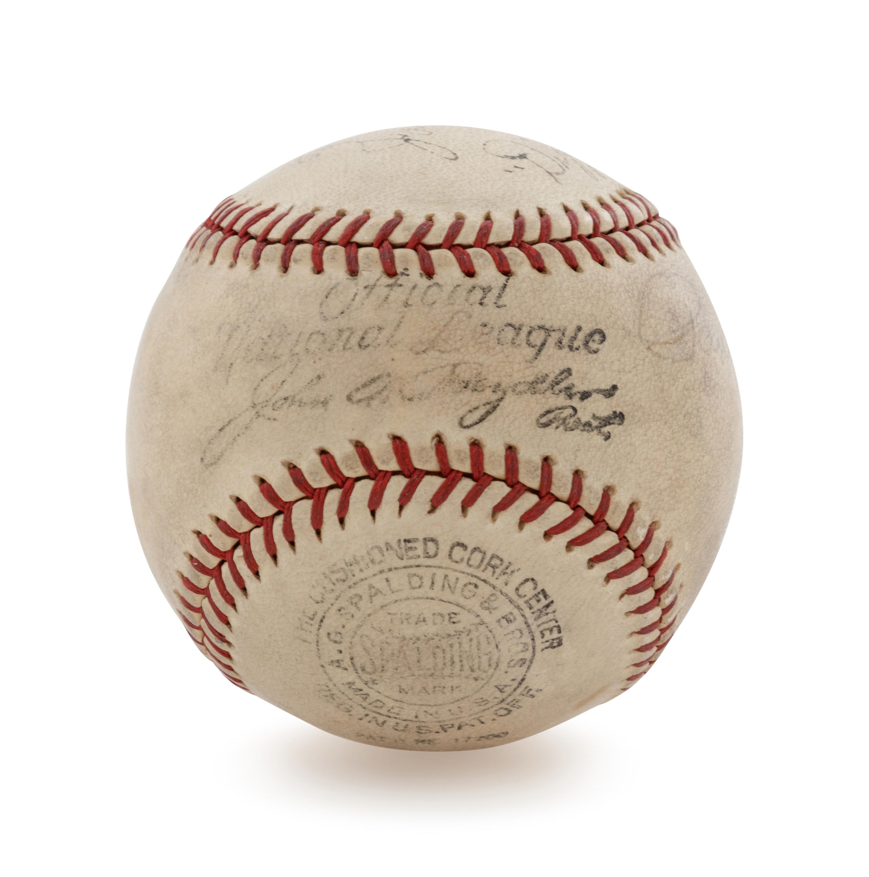 A 1954 Cleveland Indians Partial Team Signed Baseball