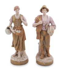 A Pair of Royal Dux Porcelain Figures