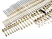 An American Silver-Gilt Flatware Service