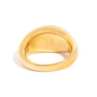 A Roman Carnelian Ring Stone with a Partial Portrait of a Roman Emperor — Set in a solid gold ring