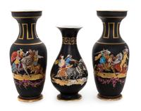 A Paris Porcelain Three-Piece Garniture